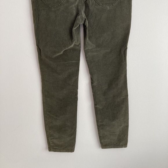 We The Free Womens Sz 29 Skinny Corduroy Button Fly Stretch Casual Pants Green - Picture 7 of 8